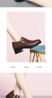 Zapatos de Oficina para Mujer de Moda y Comodidad Punta Redonda de Cuero Suave Suela Suave - details 11