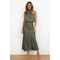 Vestido de Satén Sin Mangas, Vestidos de Noche, Primavera, Verano - details 1