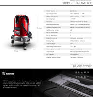 DEKO 5 líneas 6 puntos nivel láser rojo/verde autonivelante Horizontal y Vertical ajuste de 360 ​​grados mayor visibilidad - details 1
