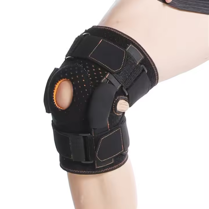 Rodillera de compresión, Protector de rodilla, estabilizadores laterales, rodillera, funda abierta, rótula, soporte de rodilla transpirable, ortopédico - 1