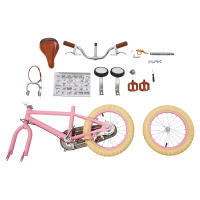 Bicicleta para niños de 14 pulgadas, adecuada para niños y niñas, con ruedas de entrenamiento de colores, niños de más de 3 a 4 años - details 15