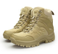 Botas de combate militares tácticas de alta calidad para hombre, zapatos de trabajo de cuero genuino del Ejército de EE. UU., caza, senderismo, Camping y montañismo - details 12