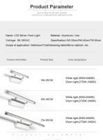 Lámpara LED de pared para espejo de baño, luz nórdica impermeable para dormitorio y sala de estar, color blanco cálido, CA 220V 110V - details 2