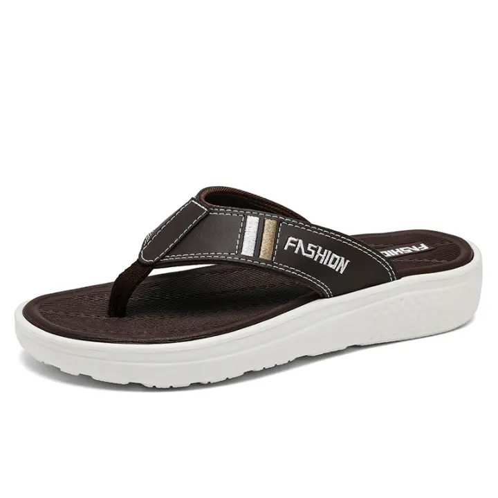 Zapatillas de Hombre de Alta Gama Antideslizantes, Suela Gruesa, Aumento de Altura, Para Exteriores, Playa, Ligeras - 1