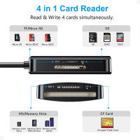 Adaptador de Tarjeta de Memoria USB 3.0 4 en 1 con Acceso Paralelo a 4 Ranuras 5Gbps Escritura Lectura Mslforce Compact Flash Tarjeta SD TF CF MS 5Gbps - details 2