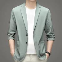 Novedad de verano, chaqueta de traje informal ligera de estilo occidental para hombre, chaqueta ligera de moda de negocios al por mayor - details 2