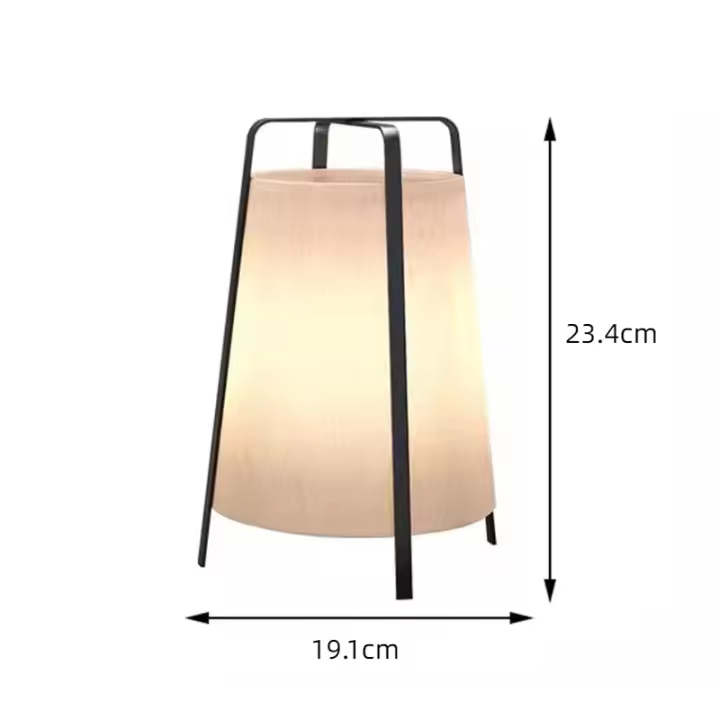 Lámpara de pie estilo Wabi sabi, luz de mesa lateral, Art Deco moderno, con pantalla de tela para sala de estar, dormitorio, decoración de atmosphera esquina - 1
