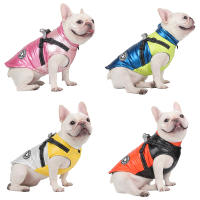 Chaqueta cálida de invierno con arnés para perros pequeños y medianos, abrigo de algodón grueso impermeable para mascotas, ropa para Chihuahua, Bulldog francés - details 3