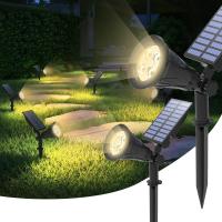 4 Unidades Foco Solar, Luces Solares Impermeables Exterior, Luz de Jardín, 2 Modos de Iluminación Opcionales, ángulo de 180 °   Ajustable, Luz de Proyecto Solar para Entrada, Camino. - details 24