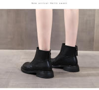 Botas Martin de piel de vaca de primera capa para mujer 2025 nuevas botas de plataforma para mujer botas cortas de otoño e invierno botas de cuero de tacón grueso para mujer. - details 4