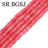 4x2mm facetado forma de ábaco Rosa Natural mar bambú Coral suelta DIY joyería cuentas espaciadoras al por mayor - details 0