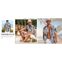 Camisas Casuales para Hombres a Rayas Hawaiian Camiseta de Oficina Oversize, Manga Corta, Estilo casual, Talla 5XL - details 3