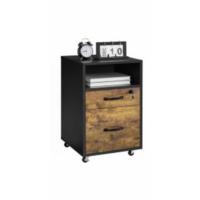 Mesa Escritorio con Soporte Monitor Mesa de Ordenador de Estilo Industrial Mesa Oficina Estudio con 2 Ojales para Cables/Gancho Marrón Rústico 140x60x89cm - details 6