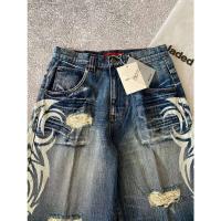 Pantalones de Denim Talla Grande Informales con Estampados de Calle Personalizados - details 1