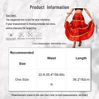 Faldas Flamenco española mujer, falda larga con volantes grandes, tre salón latino para danza del vientre, actuación de 360 - details 1