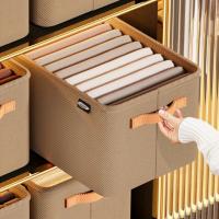 Organizador de ropa de gran capacidad, caja de almacenamiento para pantalones vaqueros, suéteres, armarios, cajones, armario - details 3