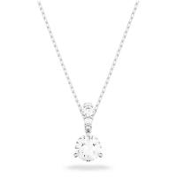Swarosk-Colgante redondo de Plata de Ley 925 con piedra CZ, colgante redondo con cuentas de cristal transparente, collar con dije, regalo de joyería para mujer - details 0