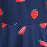Vestido de mujer primavera/verano, verde, fresco, lindo, vestido estampado de fresas - details 12