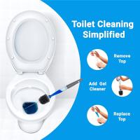 Escobilla de baño, mango recargable que dispensa limpiador de inodoro de Gel, soporte ventilado para almacenamiento sanitario-escobilla de baño - details 4