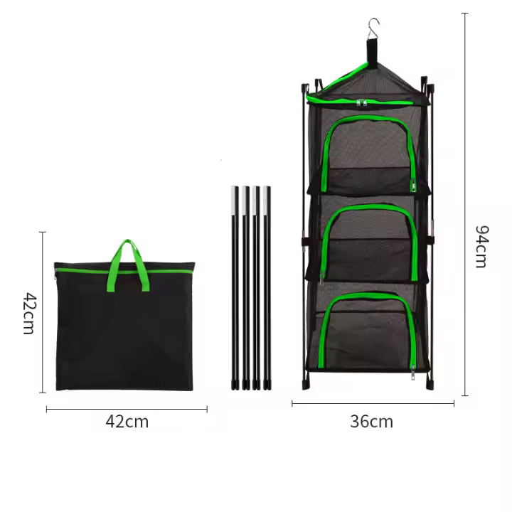 Rejilla para secar hierbas, rejilla de secado de malla de 3 capas, red para alimentos para exteriores, rejilla de secado plana, rejilla portátil multifunción para lavandería, red para secar semillas, pescado, verduras, frutas y alimentos - 1