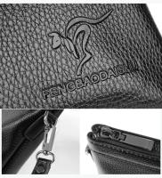 Bolsa de Suafte para Hombres Diseño de Monedero de Tarjeta de Cuero PU con Característica de Cremallera Bolsa de Mano con Correa Ideal para Teléfono y iPad - details 15