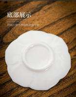 Porcelana blanca Kung Fu Dehua de jade gordo de oveja de alta gama con posavasos, té de degustación de té, taza individual, taza maestra - details 9