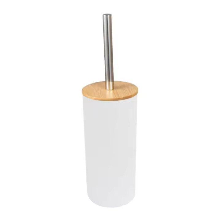 Juego De Cepillo Para Inodoro Antigrasa Pequeño Y Resistente Con Soporte Limpieza De Baño Accesorio De Baño Con Mango Longitudinal - 1