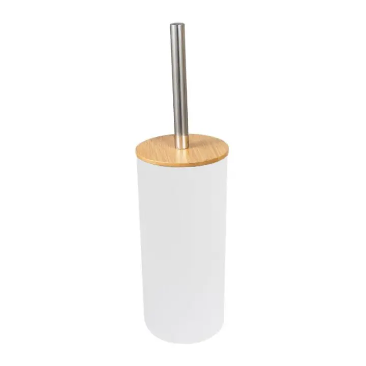 Juego De Cepillo Para Inodoro Antigrasa Pequeño Y Resistente Con Soporte Limpieza De Baño Accesorio De Baño Con Mango Longitudinal - 1