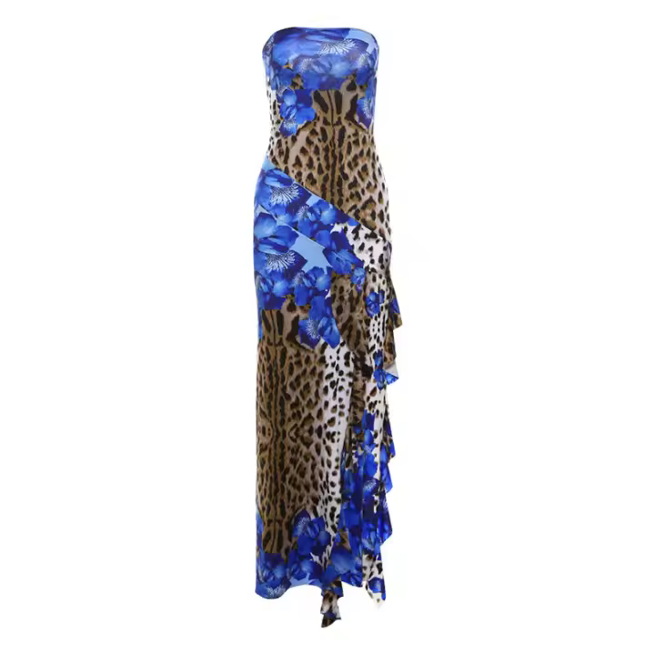 BUNO-Vestidos sexis de fiesta con escote en V profundo con espalda descubierta ceñido al cuerpo vestido largo de noche elegante para mujer vestido de verano 2025 Vestidos - 1