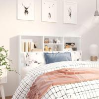 Mueble de Cabeza de Armario de Dormitorio Blanco Estantería de Pared con Almacenamiento - details 28