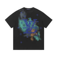 2025 Verano Nuevo diseño Patrón bordado Logotipo bordado Manga corta, Camiseta de hombre con estampado de terciopelo espumado de marca de tendencia superior, Camisa informal holgada de moda con letras para parejas - details 0