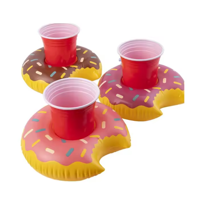 Posavasos hinchables para Niños y Fiestas en la Piscina, 3 paquetes - 1