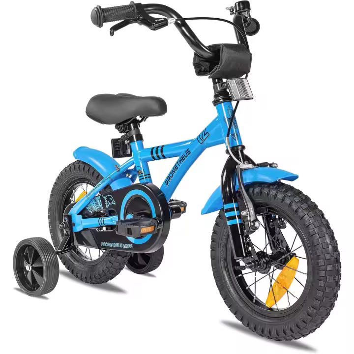 niño 3 años Bicicletas niña 12 Pulgadas Bici niños - Infantil con Pedales 3-4 años ruedines y Freno contrapedal Azul - 1