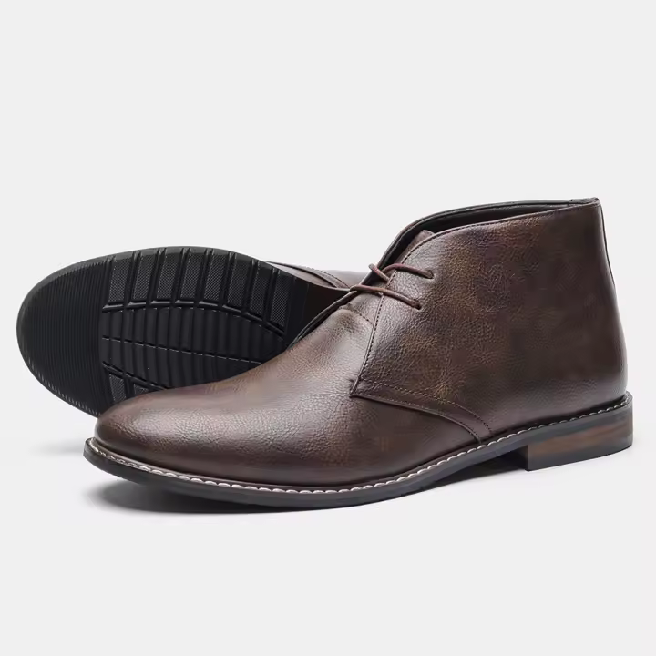 Botas de hombre de gran tamaño, botas retro del desierto, botas de polo clásicas polacas, botas de cuero populares para hombre. - 1