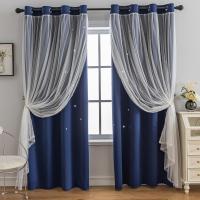 Cortinas de dormitorio opacas aislantes de doble capa con gafas de protección UV, 1 pieza - details 21