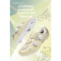 Zapatos de Ciclismo para Aire Libre Fondo de Goma Sin Cierre, Fondo para Carretera y Montaña con Doble Hebilla - details 1