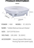 Ventilador Extractor de polvo de uñas, máquina de manicura potente, aspiradora de uñas con filtro, equipo de eliminación de uñas, 48W, nuevo - details 12