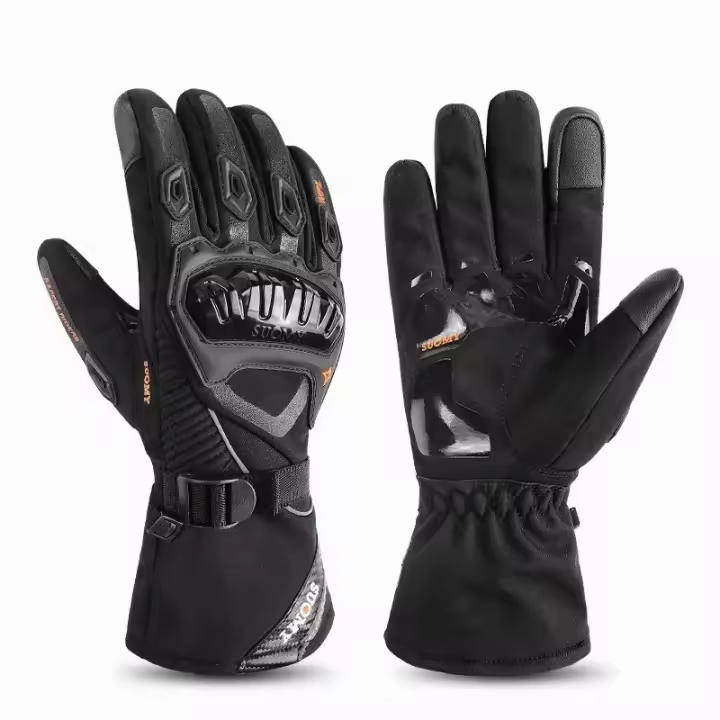 Guantes De Moto Invierno Frio Impermeables Y Térmicos Táctil - 1