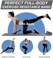 Set De Bandas De Resistencia Para Ejercicio 5 Tubos Con Anclaje En Puerta Manijas Para Piernas Y Tornillos De Tobillo Barril De Fitness - details 9