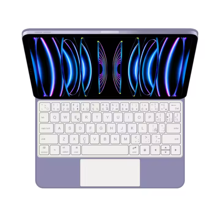 AJIUYU-Teclado mágico Español para iPad Pro, 11 pulgadas, 4, 3, 2, 2018-2022, iPad Air 5, 4, 10,9, Tableta inteligente - 1