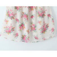 Vestidos 2025 Verano Mujer Sexy Espalda Descubierta Patchwork Estampado Floral Vestido de Tirantes Cintura Alta Línea A Mini Vacaciones Casual Robe - details 2