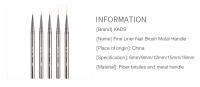 KADS pincel para uñas con mango de Metal, delineador fino, 5 tamaños diferentes, cabezal duradero y mango resistente - details 3