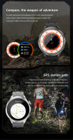 Reloj deportivo inteligente resistente al agua para hombre, pantalla AMOLED de 2025 pulgadas, GPS, brújula NDavid, frecuencia cardíaca, llamada Bluetooth, nuevo, 1,85 - details 13