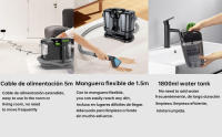Máquina de limpieza de alfombras y tapicería, limpieza de manchas, tanque de agua grande de lujo, potencia de 500 W, cable de alimentación de 5 m - details 0
