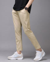 Pantalones informales de seda de hielo para hombre, Pantalones rectos transpirables finos para negocios, ropa de oficina para exteriores, Verano - details 2