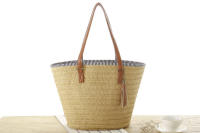 Bolso de playa tejido de hierba con borla colgante para mujer, un hombro, Simple, a la moda, nuevo - details 1