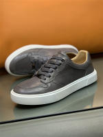 Zapatos casuales de cuero vacuno rayado a mano de alta gama para hombre - details 26
