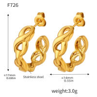 Arce anillo de cadena de metal pendientes señoras chapados en oro de moda cadena irregular personalidad tendencia colgante pendientes de joyería - details 8