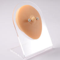 Pendientes de tuerca de acero inoxidable para el ombligo, con forma de girasol, flor de Margarita, pezón de goteo de aceite personalizado, novedad de 2023 - details 3