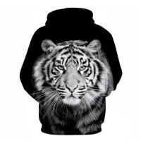Sudadera con capucha informal para hombres y niños, con impresión digital 3D de tigre arcoíris, nueva - details 15